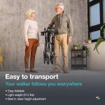 Helavo 2-in-1 Folding Walker and Wheelchair Combo