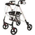 MobiQuip Lightweight 4-Wheel Rollator with Seat