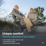 Helavo 2-in-1 Folding Walker and Wheelchair Combo