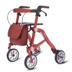 Uplivin Trive Lightweight 4-Wheel Rollator - Red