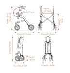Uplivin Trive Lightweight 4-Wheel Rollator - Red