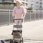 Mobiclinic® Foldable Walker Trolley with Seat