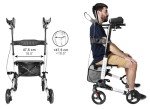 KMINA Lightweight 4 Wheel Forearm Rollator with Seat