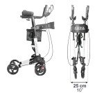 KMINA Lightweight 4 Wheel Forearm Rollator with Seat