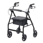 Lightweight Folding Walker with Seat and Brakes