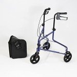 NRS Healthcare 3-Wheel Folding Rollator with Brakes