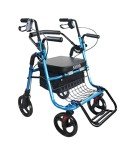 KMINA 2-in-1 Rollator Wheelchair Hybrid - Blue
