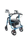 KMINA 2-in-1 Rollator Wheelchair Hybrid - Blue