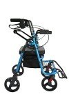 KMINA 2-in-1 Rollator Wheelchair Hybrid - Blue