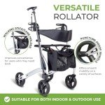 Ultra Lightweight Folding Walker with Seat and Brakes