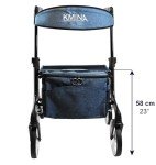 KMINA PRO Tall Folding Rollator with Seat