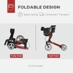 Folding Rollator Walker with Seat for Tall Adults