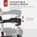 Folding Rollator Walker with Seat for Tall Adults