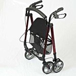 Lightweight Folding Four-Wheel Rollator with Seat