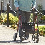 Lightweight Folding Four-Wheel Rollator with Seat