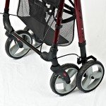 Lightweight Folding Four-Wheel Rollator with Seat