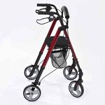 Lightweight Folding Four-Wheel Rollator with Seat