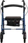 Aidapt Lightweight Four-Wheeled Rollator Walker with Bag