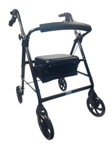 Lightweight Folding Rollator Walker with Padded Seat