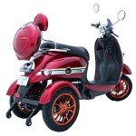 Red GreenPower 3-Wheeled Electric Mobility Scooter
