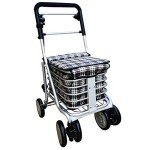 6-Wheel Sit & Go Shopping Trolley with Seat