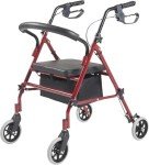 Panana Folding 4-Wheel Rollator with Padded Seat