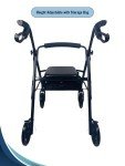 Lightweight Folding Rollator Walker with Padded Seat