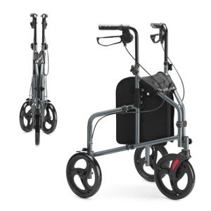 HEAO Foldable 3-Wheel Walker with Storage Bag