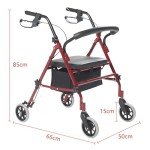 Panana Folding 4-Wheel Rollator with Padded Seat