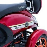 Red GreenPower 3-Wheeled Electric Mobility Scooter