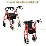 Bonnlo All-Terrain Rollator Walker with Padded Seat