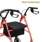 Bonnlo All-Terrain Rollator Walker with Padded Seat