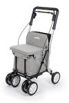 Carlett Grey Shopping Rollator with Fabric Seat