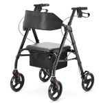 HEAO Wide Seat Rollator with Storage & Backrest