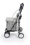 Carlett Grey Shopping Rollator with Fabric Seat