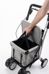 Carlett Grey Shopping Rollator with Fabric Seat