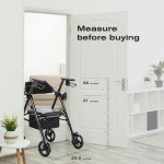 HEAO Wide Seat Rollator with Storage & Backrest