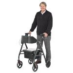 HEAO Wide Seat Rollator with Storage & Backrest