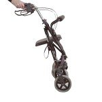 NRS Healthcare Aluminium Four-Wheeled Rollator with Basket