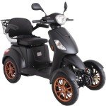 Green Power JH500 Electric Mobility Scooter with Canopy Black
