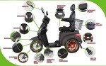 3-Wheel Electric Mobility Scooter with Accessories Bundle