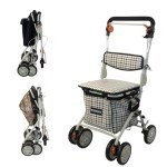 Mobiclinic® Foldable Shopping Trolley with Seat