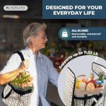 Mobiclinic® Foldable Shopping Trolley with Seat