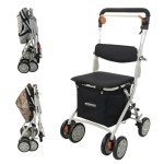 Mobiclinic® Foldable Shopping Trolley with Seat
