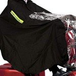 Waterproof Mobility Scooter Rain Poncho - Black PVC