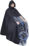 Waterproof Mobility Scooter Rain Poncho - Black PVC