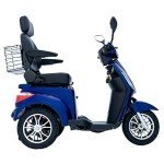 3-Wheel Electric Mobility Scooter with Accessories (Blue)