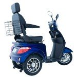 3-Wheel Electric Mobility Scooter with Accessories (Blue)