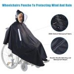 Waterproof Poncho for Wheelchair and Scooter Users