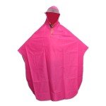 Hooded Rain Poncho for Mobility Scooters - Rose Red
